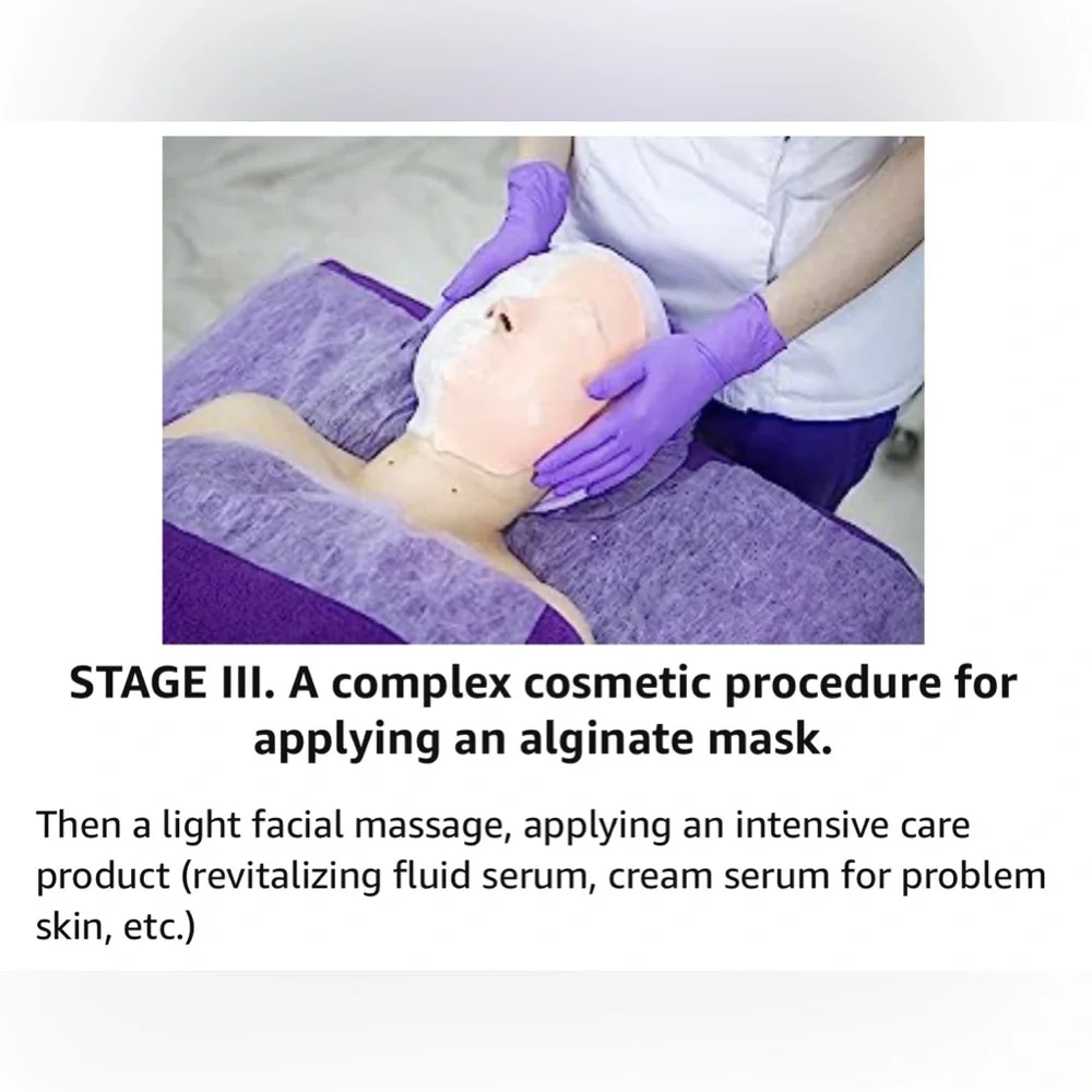 Alginate Facial Mask Red Grapes | Professional Peel-Off Beauty Salon Procedure